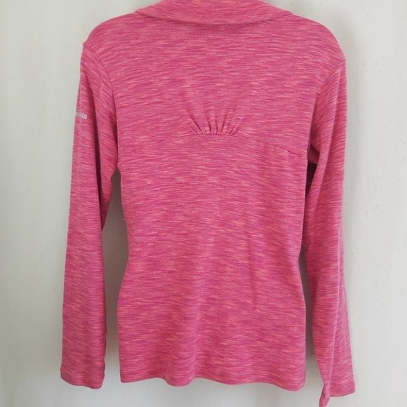 COLUMBIA | Women's 1/4 Zip Up Pullover Sweater Pink Size Large - Picture 2 of 12